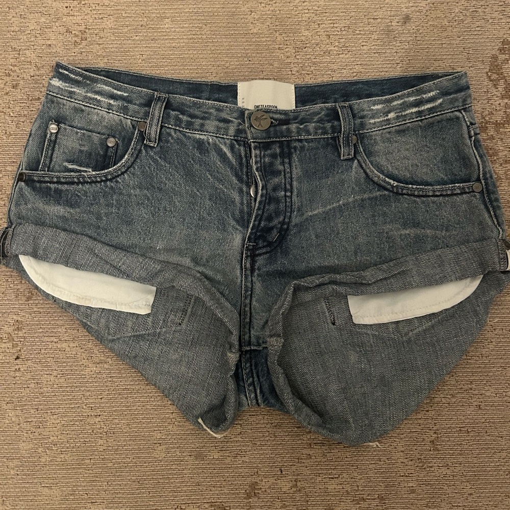 One Teaspoon Bandits Low Waist Denim Shorts